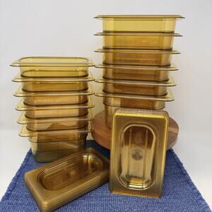 CAMBRO EN-631-1 GN1/9 x 4 in containers And Lids Set Of 12 OEM Mint Condition
